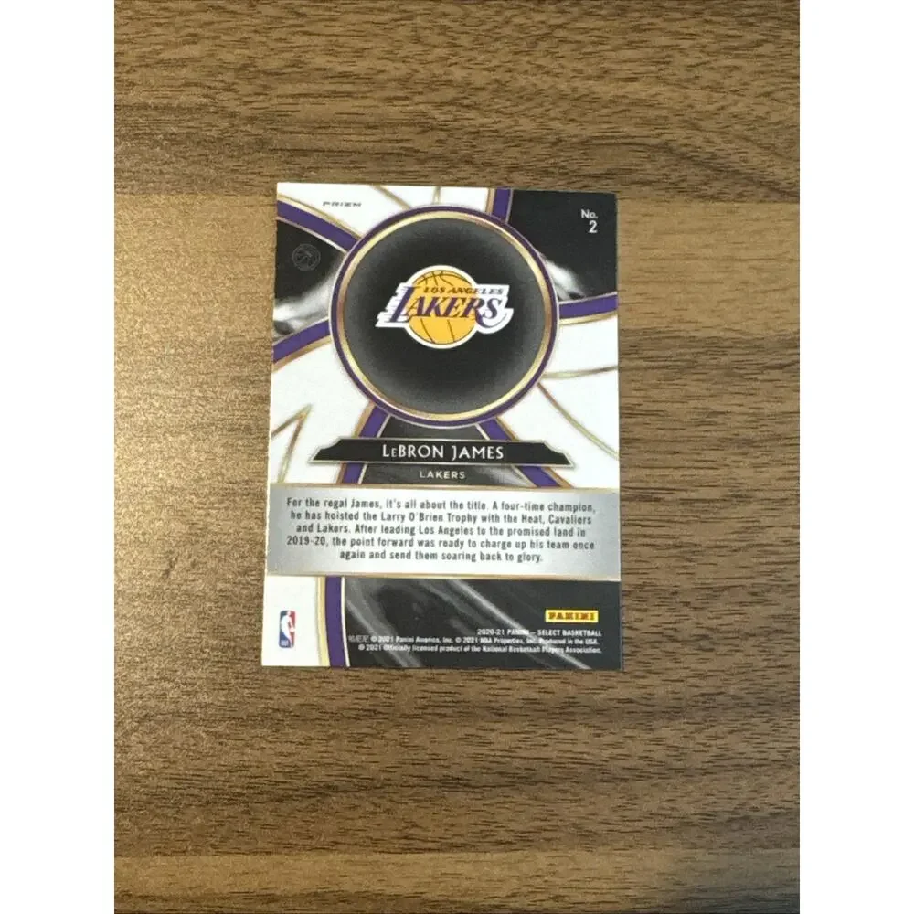 2020-21 NBA Basketball Select Lebron James Turbocharged Blue Prizm Shimmer